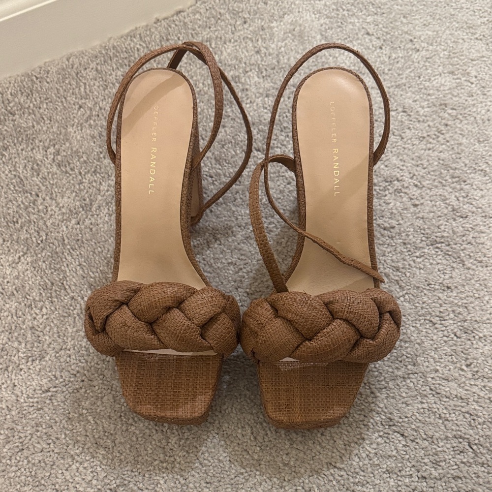 Loeffler Randall Tan Braided Sandals